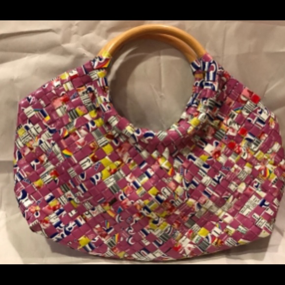 Recycled Candy Wrapper Handbag - Picture 4 of 5